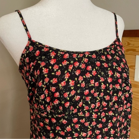 Wild Fable Black Pink Floral Spaghetti Strap Mini Dress Extra Small - Picture 4 of 9